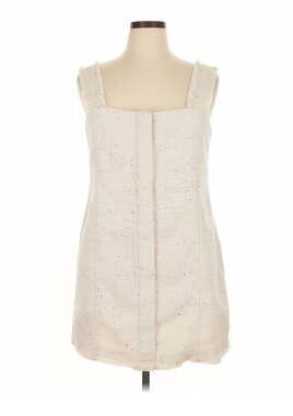 House of Harlow 1960 Cream Confetti Tweed Boucle Mini Shift Dress